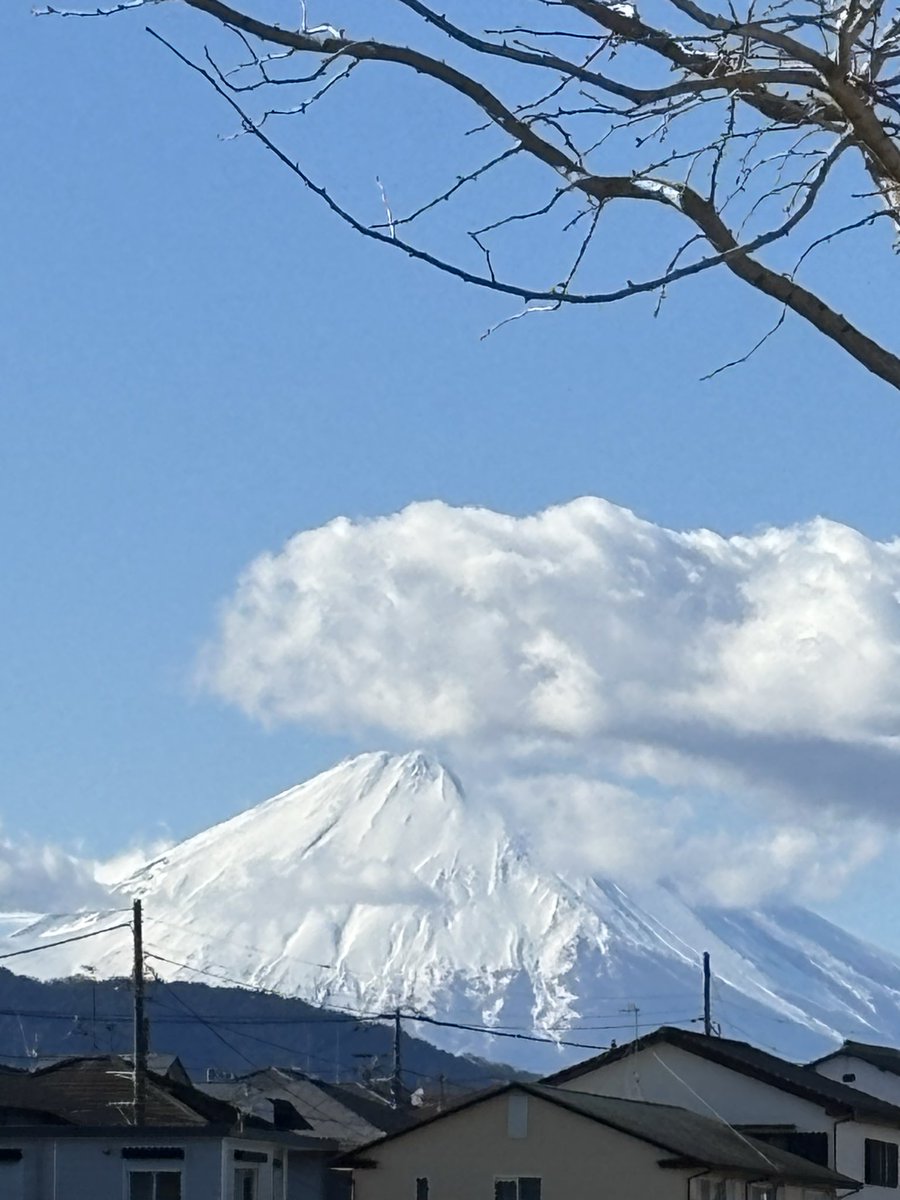 kai_active's tweet photo. 今年もよろしくお願いします🍀

＃イマソラ　＃富士山　＃猫好き https://t.co/SZzL5szbOI