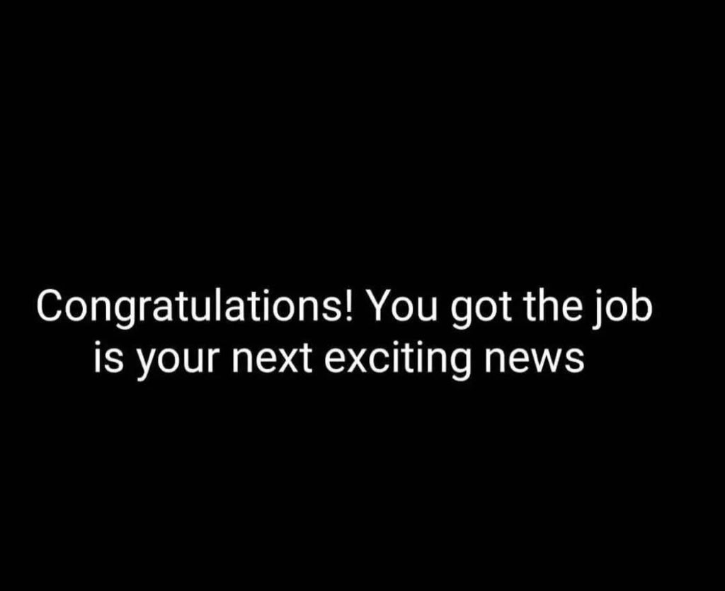 May all job seekers receive such good news ♥️