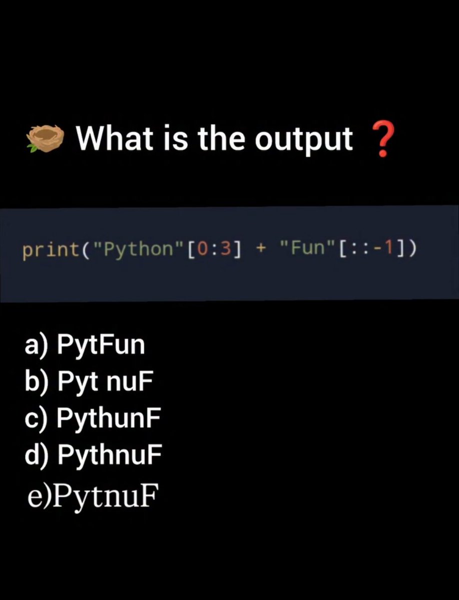 Python_Dv's tweet image. Comment below the output! 😃👇