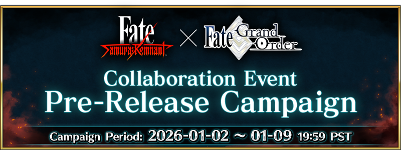 FateGO_USA's tweet image. We're holding the Fate/Samurai Remnant × Fate/Grand Order Collaboration Event Pre-Release Campaign! Masters can look forward to a special login bonus, ATK Strength bonus for select Servants, and more!

More info ➡️ fate-go.us/news/?category…
#FateGOUSA