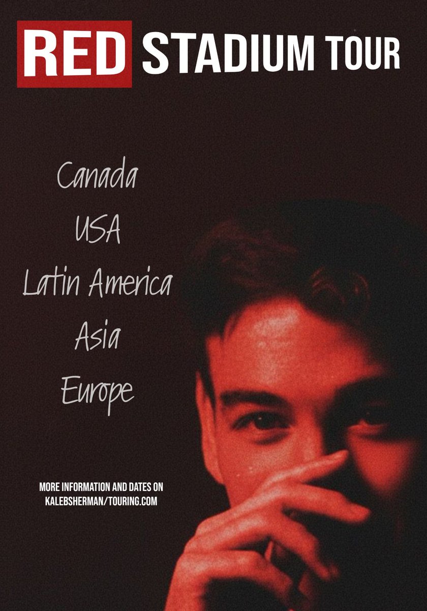 𝗥𝗘𝗗 𝗦𝗧𝗔𝗗𝗜𝗨𝗠 𝗧𝗢𝗨𝗥 
𝘁𝗶𝗰𝗸𝗲𝘁𝘀 𝗲𝗻 𝘃𝗲𝗻𝘁𝗮 𝗲𝗹 𝟭𝟰 𝗱𝗲 𝗳𝗲𝗯𝗿𝗲𝗿𝗼

¡Me voy de Tour este año! 25 de enero fechas disponibles para Canadá y USA. Preventa 14 de febrero.  Más información y fechas por confirmar en mi sitio web.