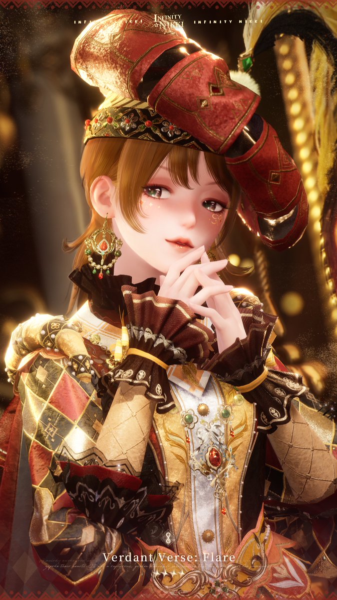 InfinityNikkiEN's tweet image. ♾Whimsical Wardrobe | Verdant Verse
&amp;gt;&amp;gt;Main Attribute: Cool
The bard's song drifted across endless lands, never lingering in any forest, until she walked alongside the Behemoth. Its silent eyes mirrored hers, its massive form bowed in attentive listening. When its horn lightly