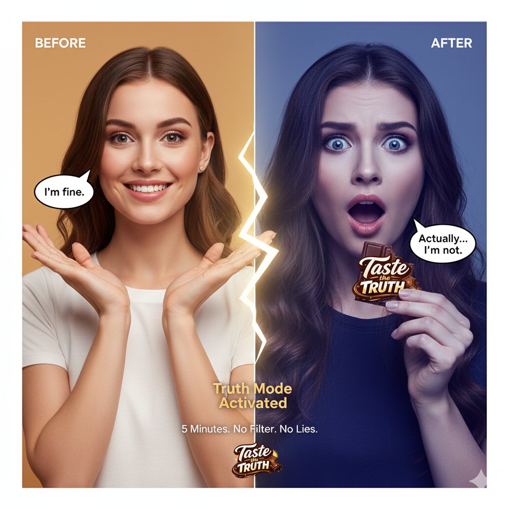 tastethetruth6's tweet photo. Truth or chocolate? Why not both 😏
#TasteTheTruth #TruthGame https://t.co/uuVdRl9Kma