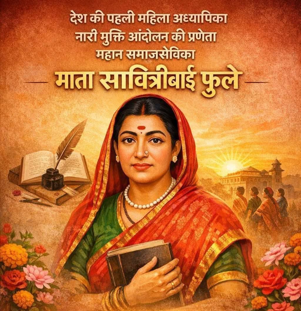 शिक्षा और सामाजिक चेतना की अग्रदूत: माता सावित्रीबाई फुले
शिक्षा के क्षेत्र में अभूतपूर्व योगदान देने वाली तथा समाज सुधारक के रूप में माता सावित्रीबाई फुले का देश के प्रति योगदान अतुलनीय रहा है। शिक्षा किसी भी देश या समाज के विकास का आधारभूत ढांचा होती है। जिस देश की शिक्षा