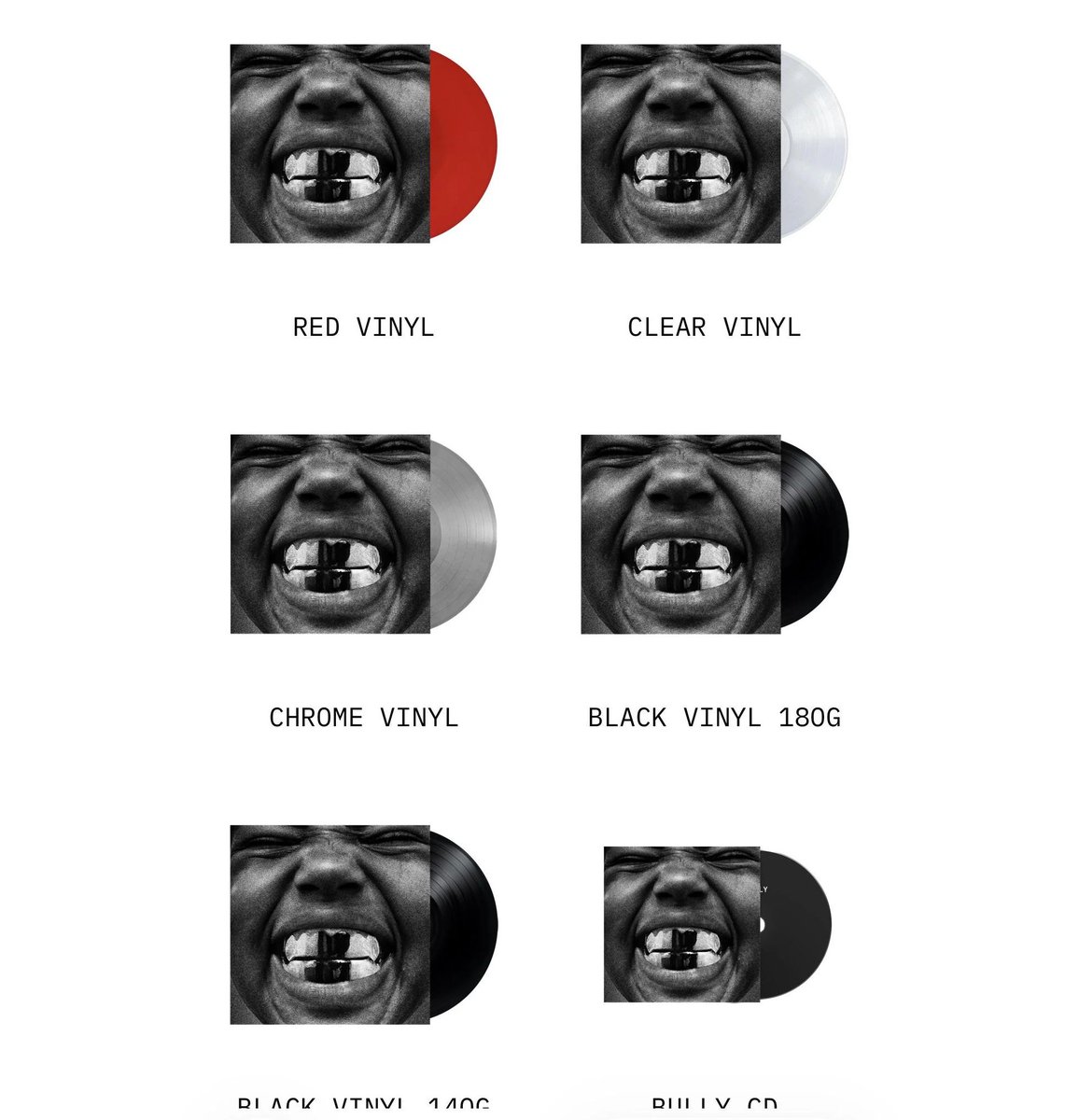 Kurrco's tweet image. YE

BULLY
(ALBUM)

COMING SOON 🚨

▫️ New box sets, vinyl variations, CDs, and more now available for preorder on YEEZY․com