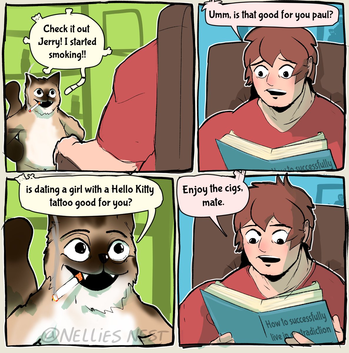 Nellies_Nest's tweet image. As a final note to bring in the new year here are my 4 fave comics I did this year heh. SO many to choose from but I feel like these spoke to me the most.