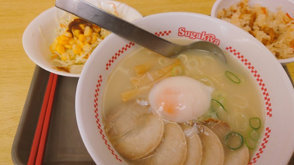 お昼ご飯 スガキヤ 特製ラーメンセット 今年初めのラーメンはスガキヤ