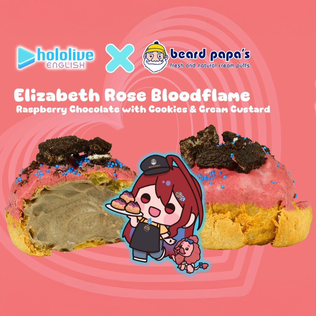 bpmoa375's tweet image. Revealing Beard Papa’s iconic freshly baked puffs paired with flavor profiles crafted to reflect the personalities, color palettes, and motifs of each hololive English -Justice- talent.

#hololive_En #BloodflameArt #gigimurin #ImmerScreen #LFGIGI #CiaoRaora