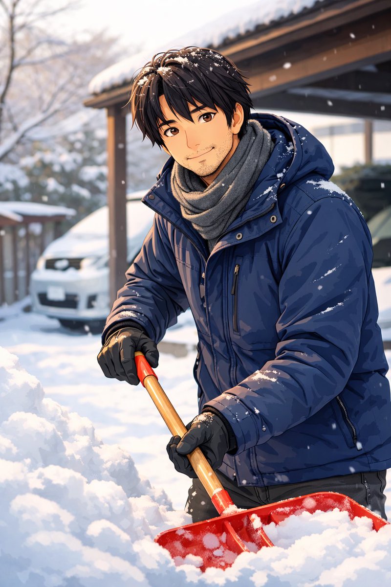 おはようございます。
土曜日です。

昨日一晩で思いのほか雪が降り、車をカーポートから出すために朝から除雪をしました。およそ40分ほどかかりましたが、不思議と除雪作業は意外に体が動きます😅

仕事が始まってから毎朝これを続けるのは大変だなと思いながら、今日も１日がんばれ！