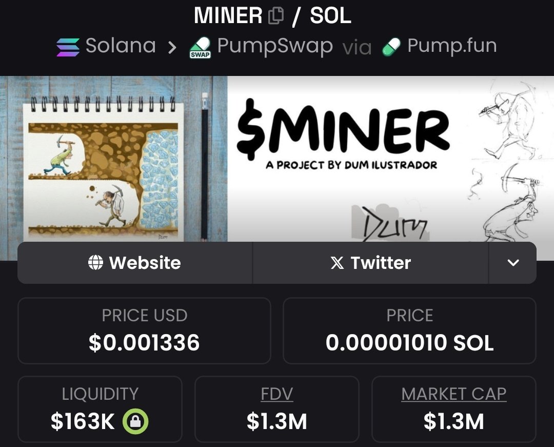 $MINER went from $40K MC → $1.3M MC 🚀
Caught first in my private TG, this move just proves: early eyes catch the biggest gains 🔥📈
A 32.5x flip in action 💸
My TG team keeps securing wins others only dream about.
 Don’t miss the next. Stay tuned ✅
#AlphaCalls #MINER #Solana