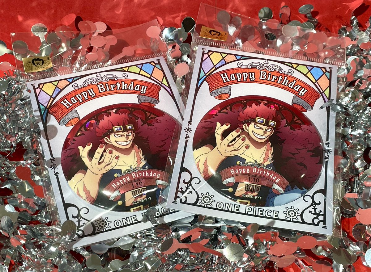 新商品】麦わらストア限定 HBDステンドグラス風ホログラム缶バッジ