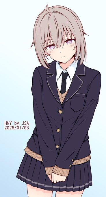 後輩M200ちゃんで描き初めしました(かわいいため) 今年もよろしくお願いします!!!!