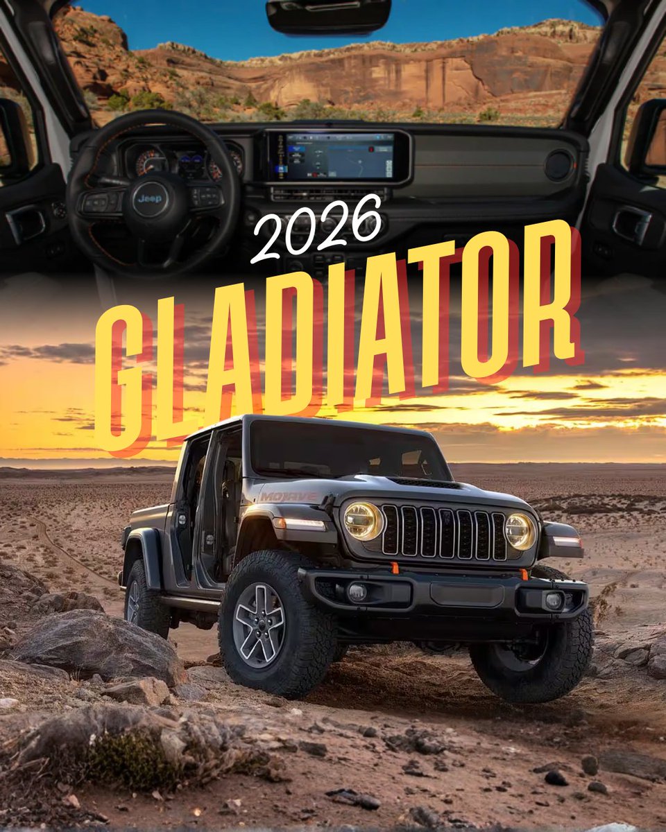 BLAutoGroup's tweet image. The 2026 Jeep Gladiator — tough, adventurous, and ready for any trail.

Which exterior detail catches your eye first?