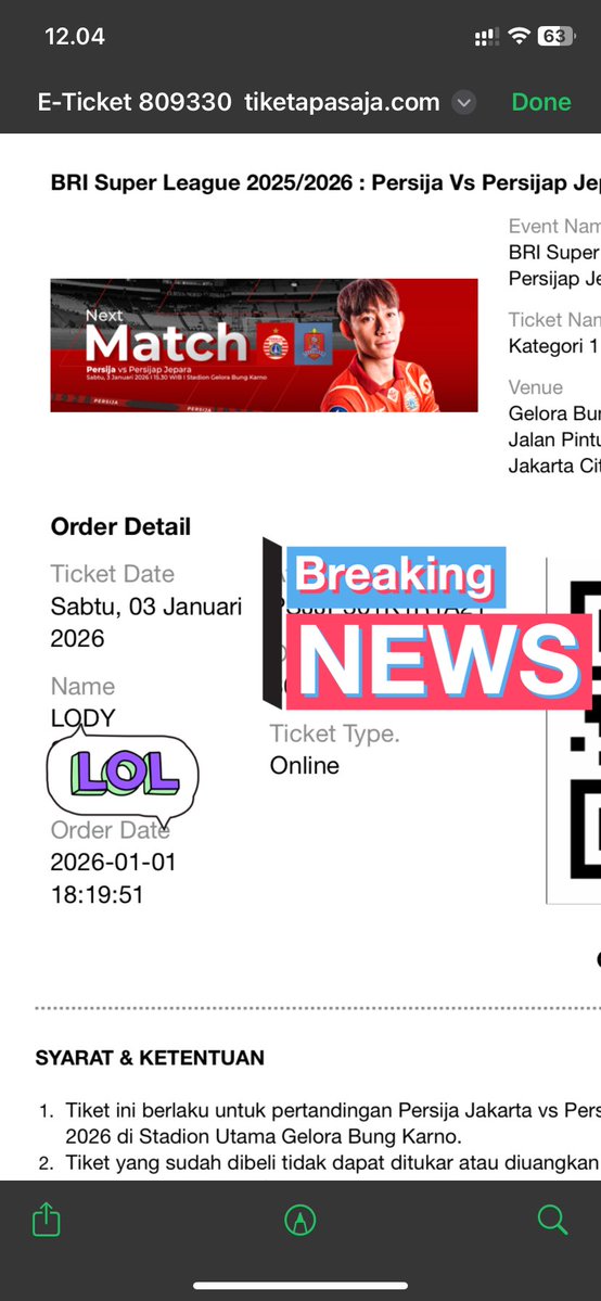 elsunandar's tweet image. Want To Sell Tiket Persija vs Persijap.
Kategori 11, ada dua tiket atasnama Pribadi.
350 dua tiket yuk gow