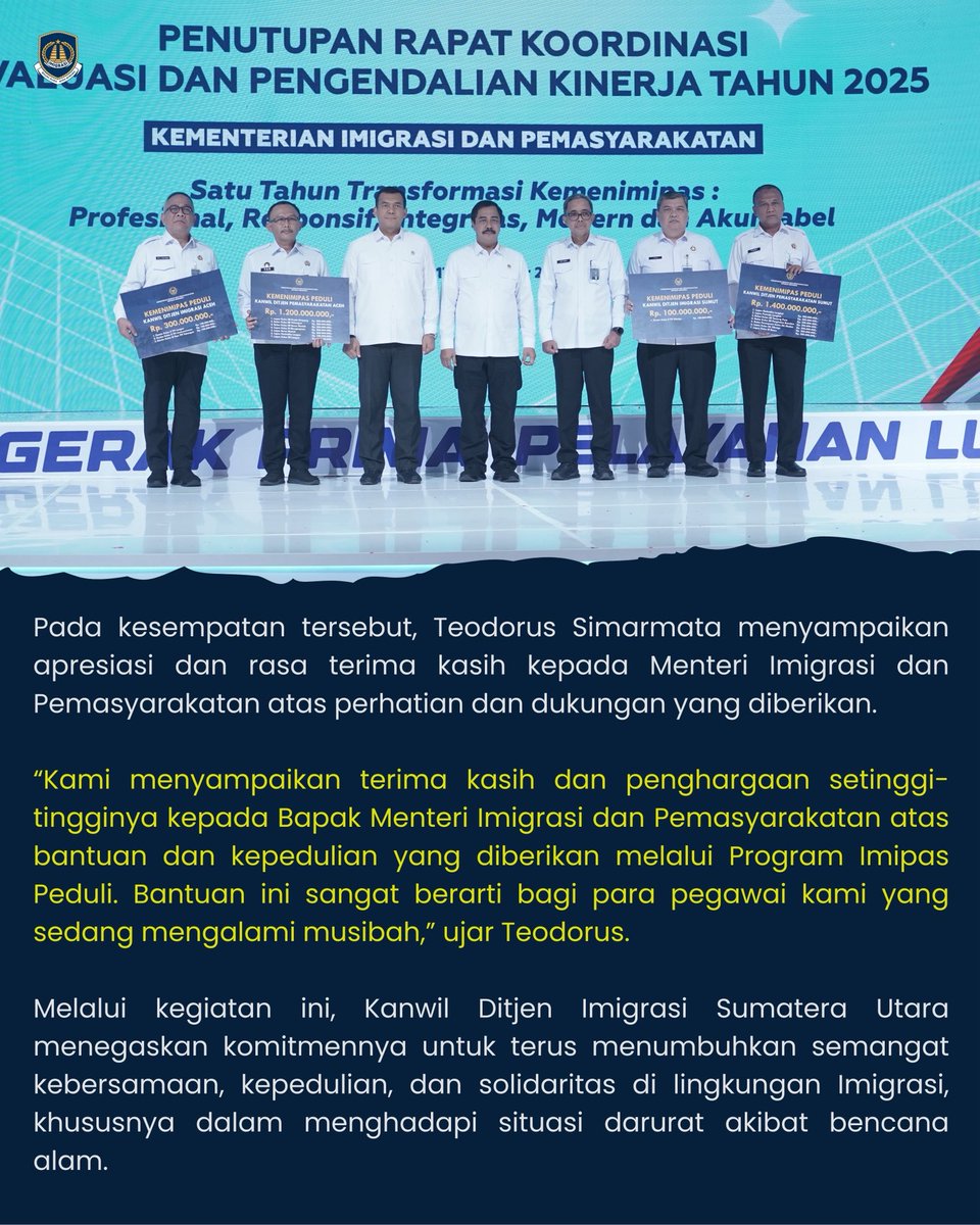 Imigrasi Sumut Salurkan Bantuan Imipas Peduli kepada Pegawai Imigrasi Sibolga Terdampak Bencana

Info selengkapnya👇

instagram.com/p/DTCUzdHEcec/…