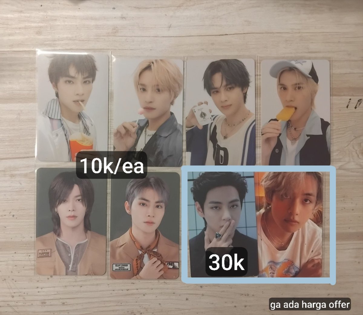 wolfieclov's tweet image. wts want to sell aab treasure, nct, wayv, twice, bp, bts, aespa, rv, itzy

t. jihoon, yoshi, mashiho, haruto, jeongwoo, junghwan, ten, yuta, kun, xiaojun, hendery, momo, Chaeyoung,  jennie, lisa, taehyung, giselle, wendy,