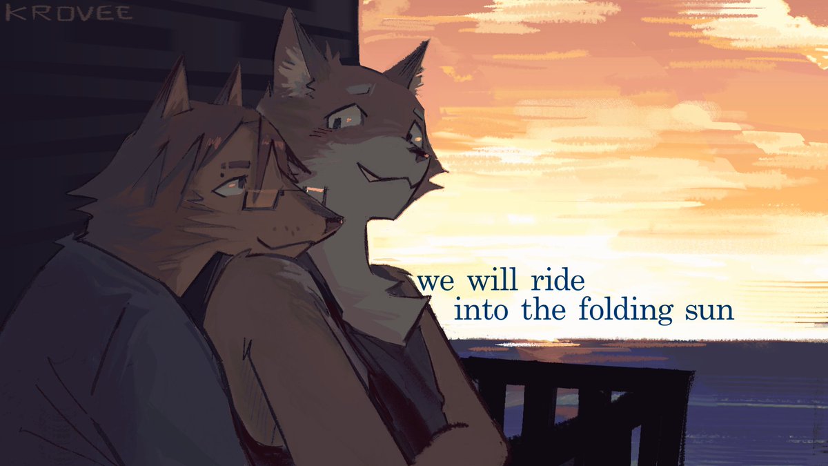 Microplasticmen's tweet image. we will ride into the folding sun