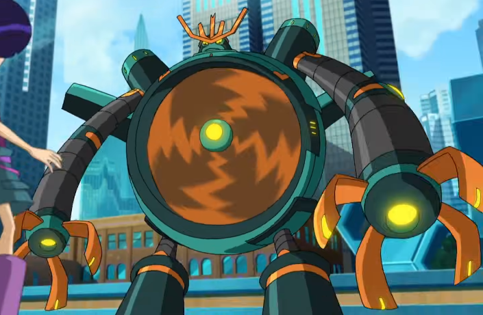 DuoDynamo's tweet image. ...I'm, uh... very confused right now.
On the left is Turbine Man, my OC from 2013.
On the right is Turbine Man, from the recently revealed pilot episode.
I don't mean to imply they based this on my design or anything, that's highly unlikely. But I'm still flabbergasted.