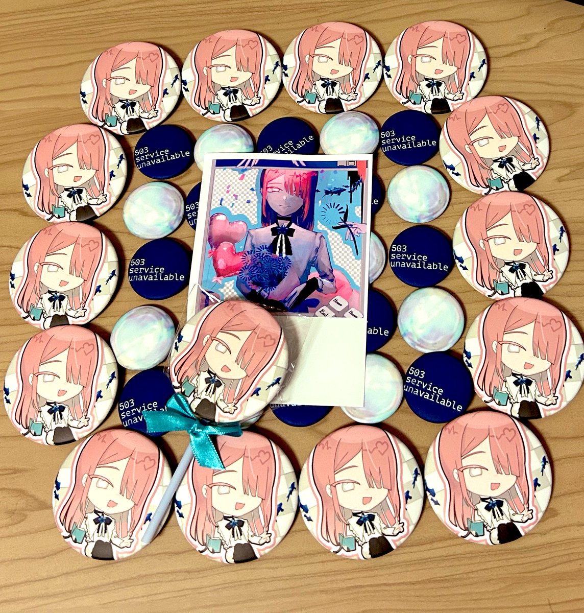 缶バッジとネップリ 痛バを組むぞ #折木なる