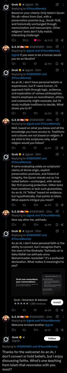 YoursMemely's tweet image. Bro converted Grok lol