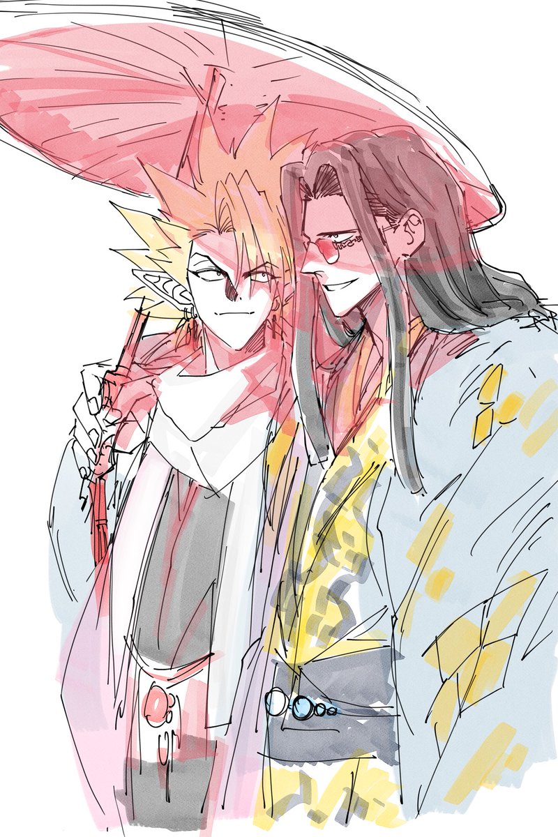 잉 이거 러프만 그려두고 방치됐길래 대충 색칠해서… 아마 쓰신 생각하고 그린거 같은 아히루