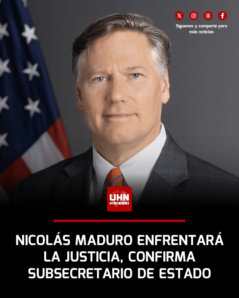 UHN_Plus's tweet image. 🇺🇸🇻🇪‼️ | URGENTE — El subsecretario de Estado de EE. UU., Christopher Landau, celebró la caída del régimen afirmando que “el tirano se ha ido” y que Nicolás Maduro finalmente enfrentará la justicia por sus crímenes.