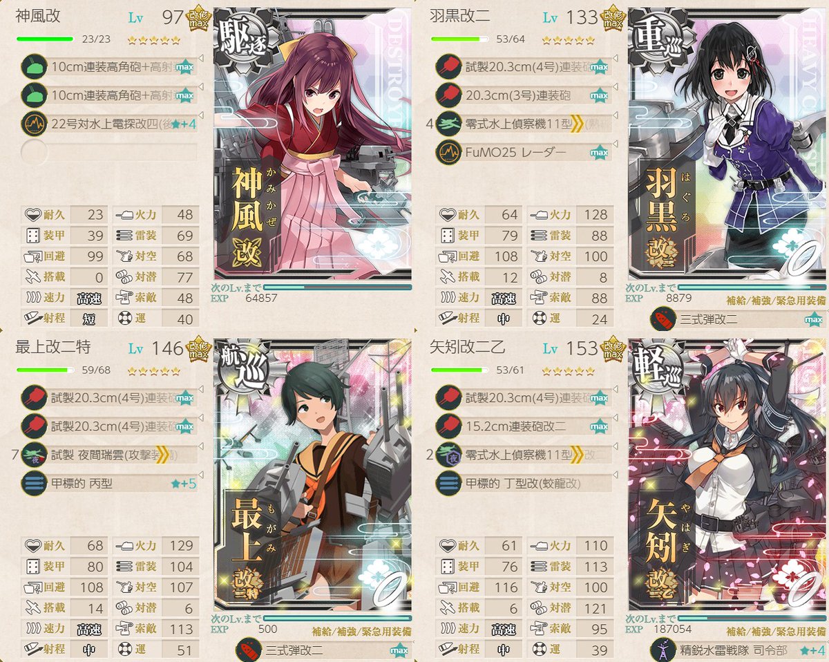 NormalAdmiral98's tweet image. トンブリちゃん2隻目掘れましたー
7-3-2のS勝利14回目でした
中破になったらバケツ、疲労抜いている間は3-2とか回ってました

7-3-1でも2隻目出るようなのですが、KCNavだとまだ2隻目ドロップ数0で確率低そうと思ったので7-3-2で掘ってます