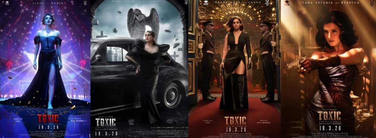 A Female Gaze Gangster Genre! 🔥

He will enter soon...... 

#YashBOSS #ToxicOnMARCH19th #TOXIC #TaraSutaria #KairaAdvani #Nayanthara #HumaQureshi #GeetuMohandas #KVNProductions #MonsterMindCreations