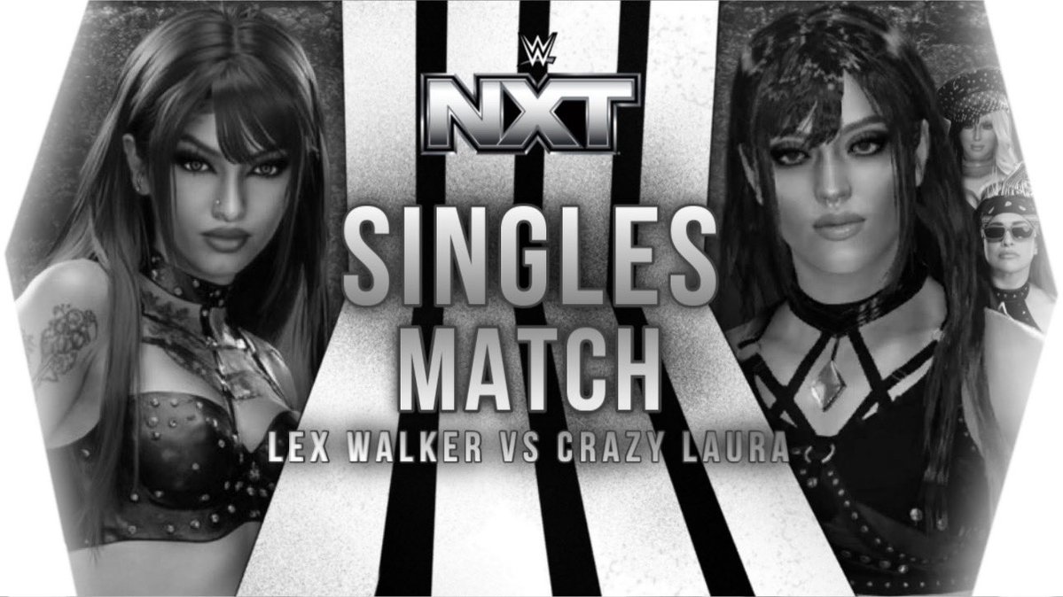 Oomfiverse's tweet image. 💜 ——- MAIN EVENT ——- ❤️ 

⚪️: After the past Tuesday’s chaos, Lex Walker (@letmeliv21) makes her in-ring return taking on Crazy Laura (@iconicphag) who looks to get the job done for NXT Women’s Champion Jade Knight (@ItsJadeKnight)!