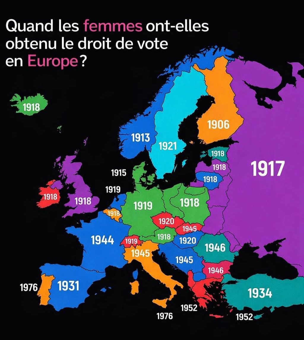Yann2229354456's tweet image. 1755 - CORSICA 
La Constitution corse de 1755 permet à toutes les femmes de plus de 25 ans, veuves ou célibataires, d’exercer leur droit de vote. Après l’annexion de la Corse par la France en 1769, retour en arrière. Les femmes furent privées de leur droit de vote...
#corse