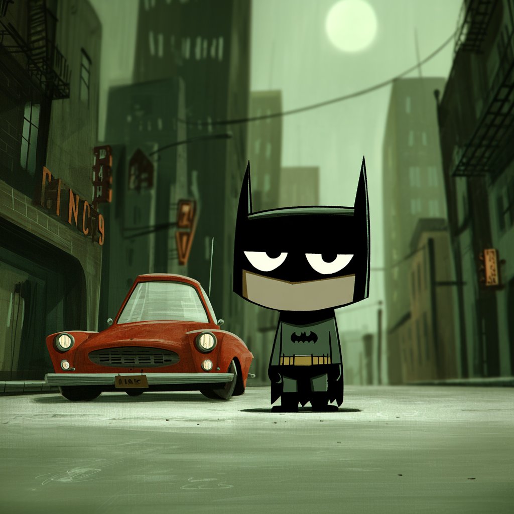 Cartoon Batman style