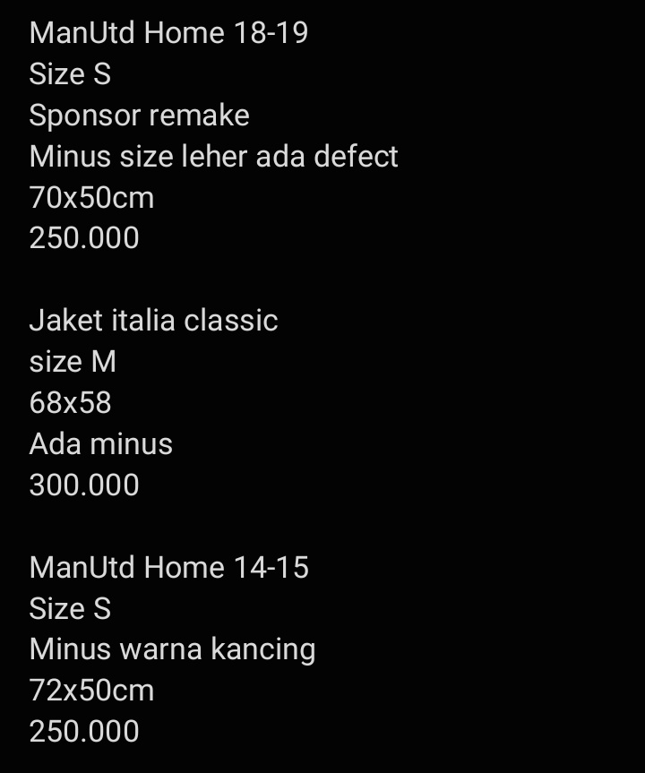 #jersey4sale <a href="/Jerseyforum/">Si Paling Jersey</a> 

Detail ada di gambar
Rekber shopee 10%
Lokasi Depok
DM kalau minat

Terima kasih min