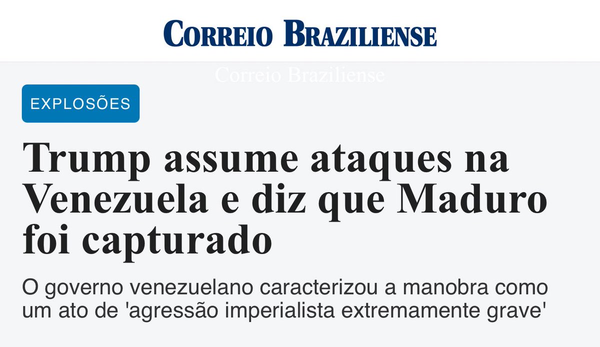 luisbsb40's tweet photo. A América Latina conhece bem esse filme: intervenção “em nome da democracia” caos, mortes e perda de soberania. Defender ou aplaudir invasão militar em outro país não é “combate à ditadura”. É interferência externa e violação da autodeterminação dos povos. https://t.co/8JBLmlS6h3