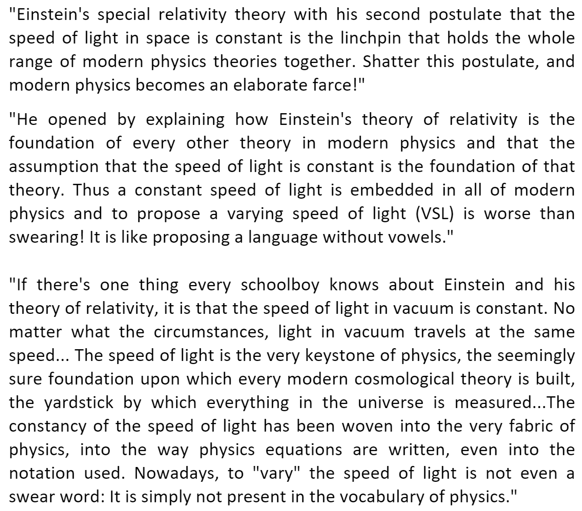 pentcho_valev's tweet photo. The texts below imply that, if the speed of light is variable (it is!), physics, based on Einstein's 1905 constant-speed-of-light falsehood, is long dead (exists in a zombie state).

Dead physics means dying civilization. Are you killing the civilization, theoretical physicists? https://t.co/sc3Zy1h9Qr