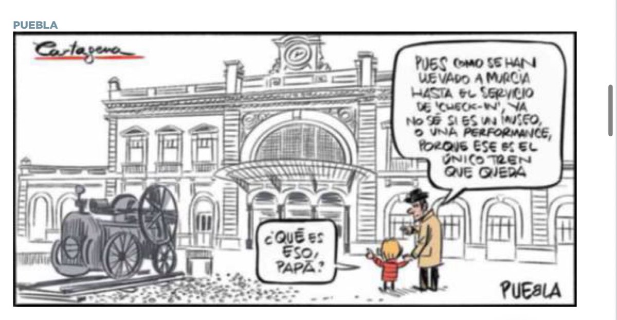 JeGiGa's tweet image. 24 años separan esta acertada viñeta de @PUEBLAdibujante de la decisión de San Esteban de renunciar al AVE por la línea Madrid-Cartagena.

Resumen político del periodo (2001–2025): en años de gobierno:

Región de Murcia: PP.

Estado:

•PP: 2001–2004 y 2011–2018.
•PSOE: