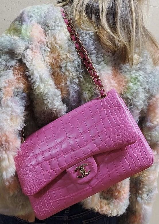 musesblueprint's tweet image. Chanel Croc Jumbo Bags 🩵💕