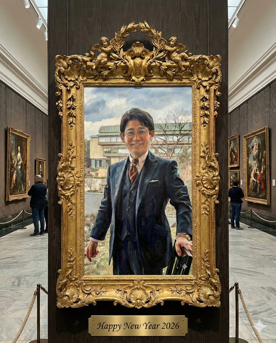 mskari's tweet photo. 昨年中お世話になりましたみなさま、今年もどうぞよろしくお願いいたします。
という新年あいさつ画像を写真からAIで作って家族に送ったら母親からもさっそく生成リクエストもらった😹 https://t.co/5qRZsDiWFI