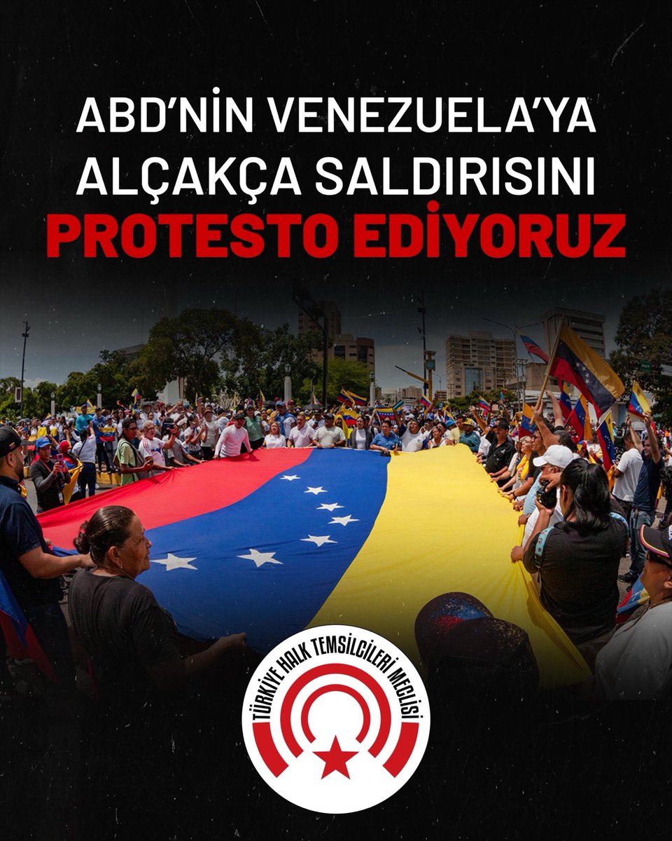 ABD’nin Venezuela’ya alçakça saldırısını protesto ediyoruz

ABD’nin hiçbir meşru gerekçeye dayanmaksızın Venezuela’yı kuşatması ve Venezuela açıklarında seyreden teknelerdeki insanları hukuk dışı bombalamalarla katletmesi bugün yoğun bir saldırıya dönüştü.
ABD haydutça bir
