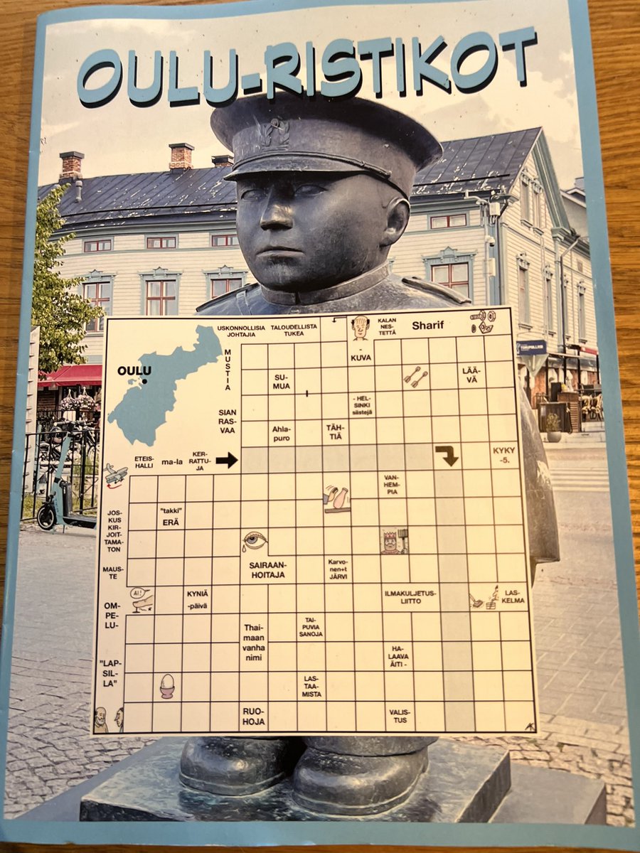 raija_ma's tweet image. Ai että mikä ristikkolehti! Oikeaa Oulua täynnä! Pakkaspäivän puuhaa!
#oulu #kulttuuripääkaupunki