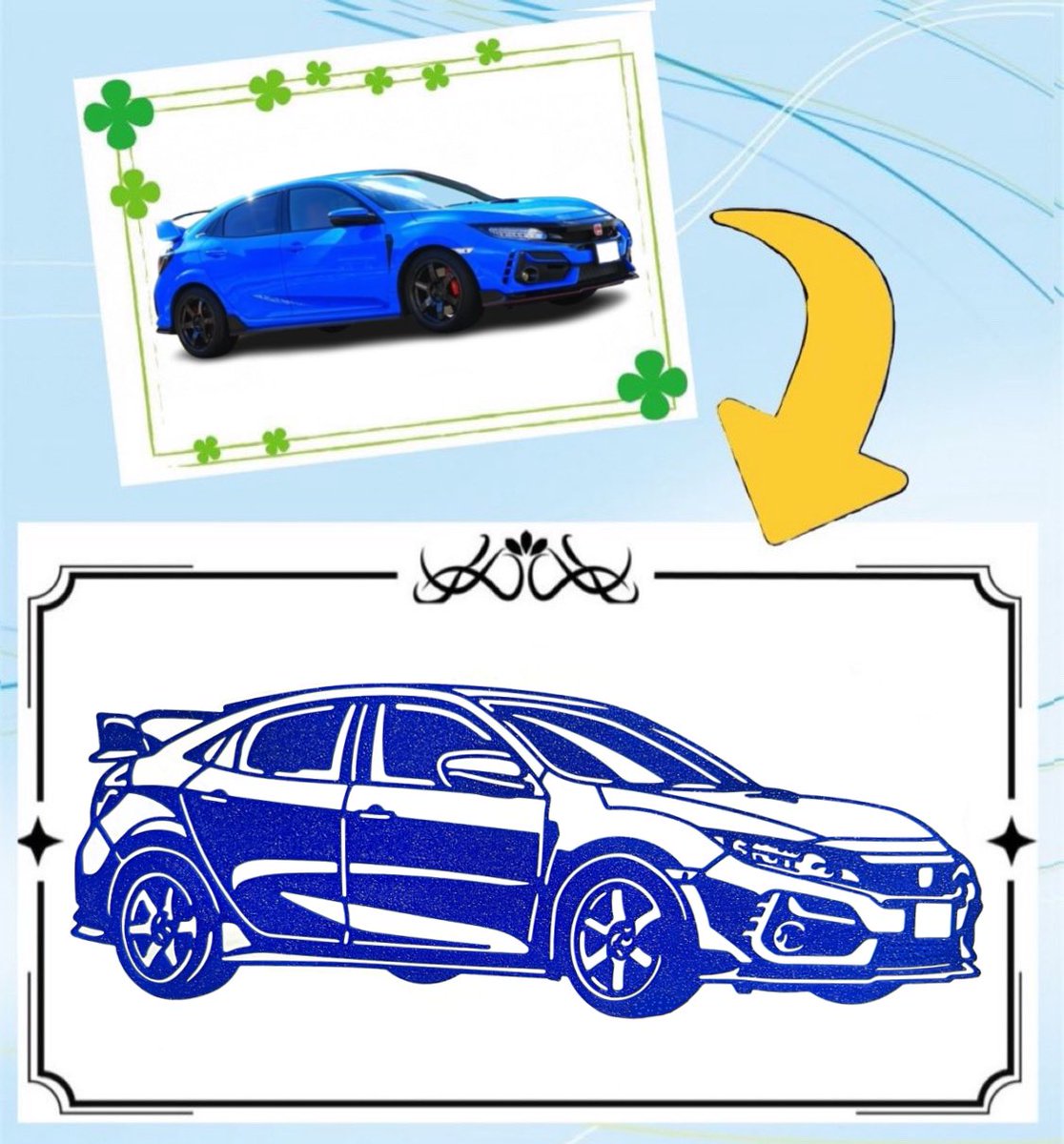 forRoki's tweet image. 今回のオーダーメイド作品

スバル XV
ホンダ シビックタイプR(FK8)

2枚ご依頼頂きありがとうございます😊今回は色を自動車に合わせての製作になりました。ビビットカラーがお洒落！

 #XV 
 #シビック
 #ウォールアート