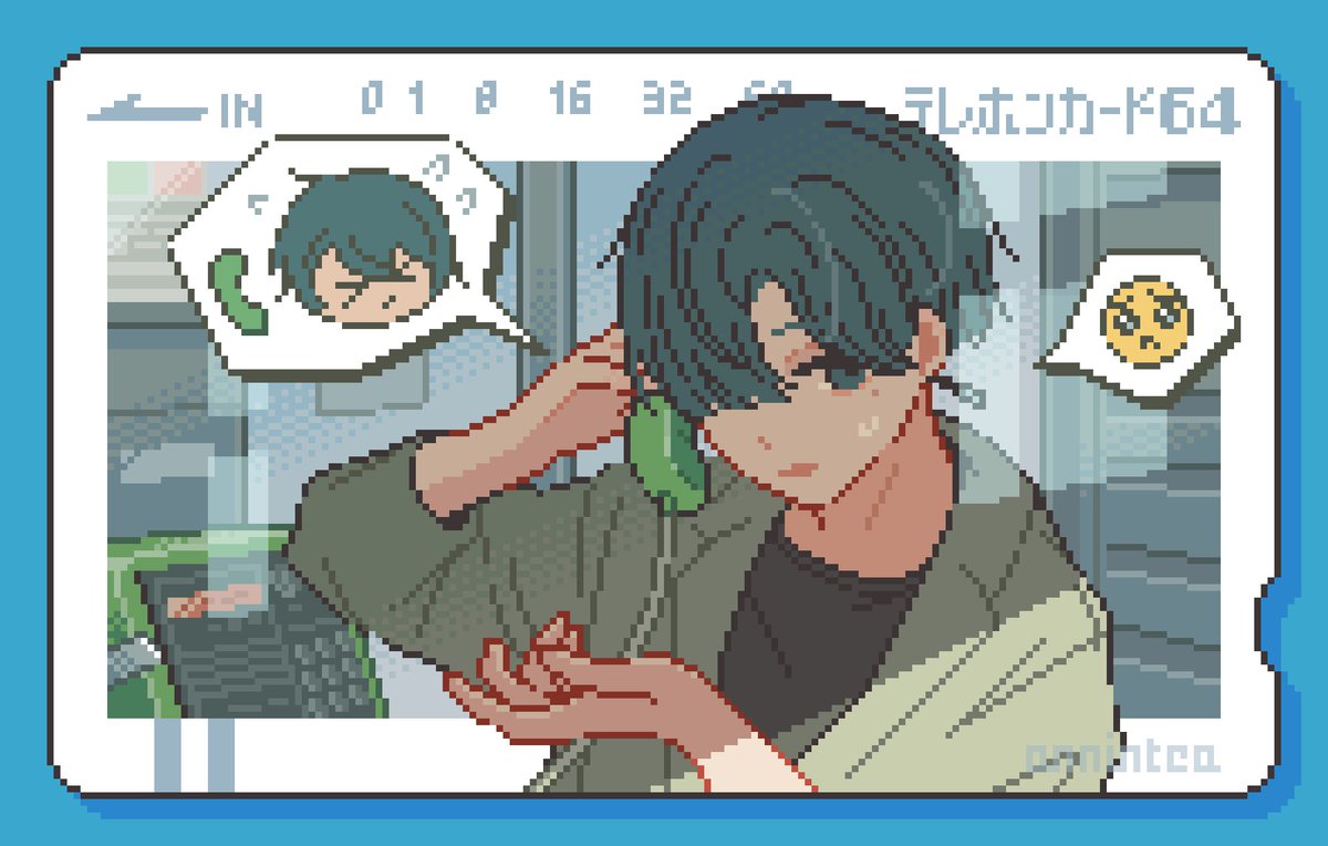 annintea's tweet image. スマホなしで待ち合わせできる気がしないのです
#ドット絵　#pixelart