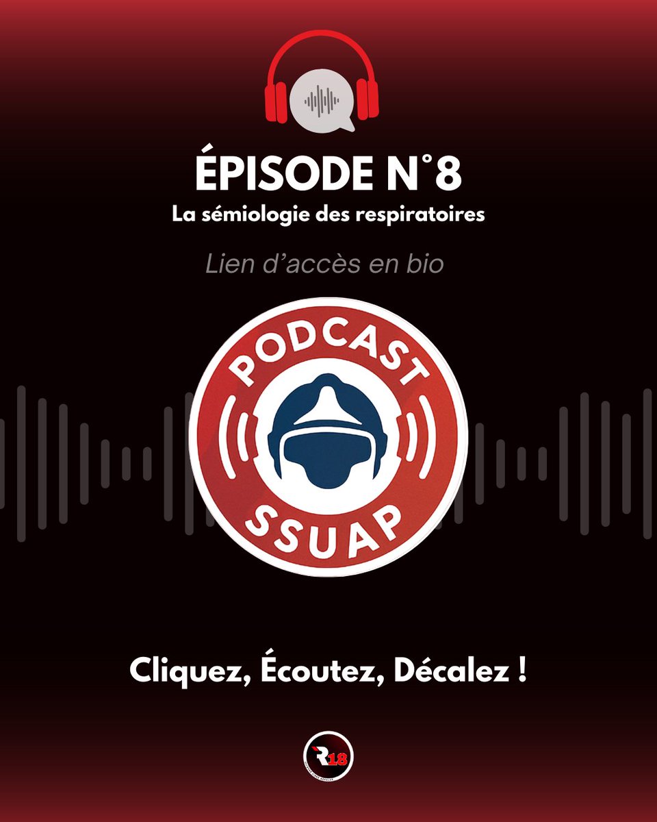 [MARDI – SSUAP Podcast] Épisode 8 : La sémiologie des signes respiratoires

En 10 minutes, découvre comment détecter, analyser et agir face aux urgences respiratoires. 🚑

🎙️ Écoute l’épisode ici : rescue18.com/ssuap-le-podca…
🎧 Cliquez, Écoutez, Décalez !