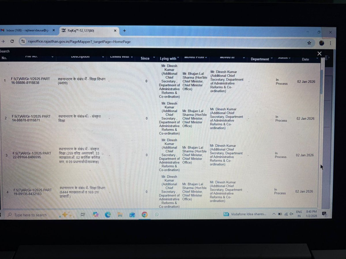 #CMO से उड़ती उड़ती न्यूज आयी हैं 
व्याख्याता 6444
स्थानांतरण सूची cmo से अप्रूव्ड
साथ ही संस्कृत डिपार्टमेंट, वाइस प्रिंसिपल सूची भी...
#शिक्षक_मांगे_स्थानांतरण #savitribaiphulejayanti