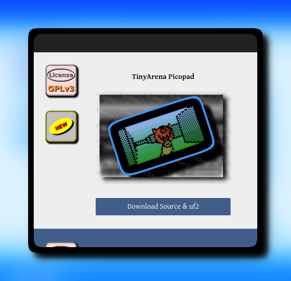 Electro_L_I_B's tweet photo. 🕹️TinyArena is now also available on Picopad RP2040 / RP2350 + and HSTX. https://t.co/0HDruZUjrD #attiny85 #tinyjoypad #arduboy #megatinyjoypad #picopad https://t.co/TNS3vG8AAc