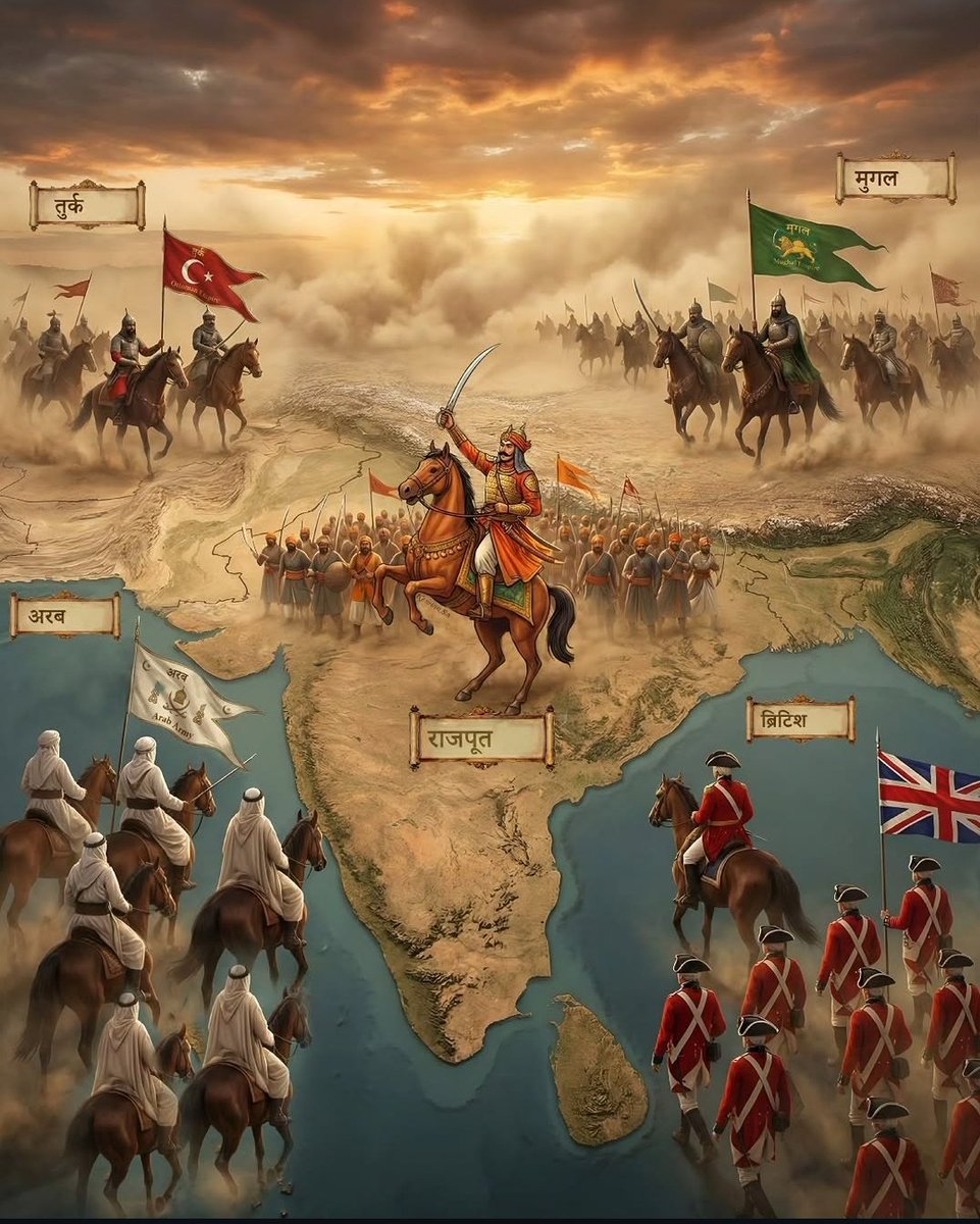 SamantShekhawat's tweet image. राजपूत, कालातीत शौर्य और वीरता के अदम्य योद्धाओं ने अपने खून और अटूट बहादुरी से इतिहास के पन्नों पर शाश्वत गौरव अंकित किया है। 
#राजपूत #Rajput #क्षत्रिय