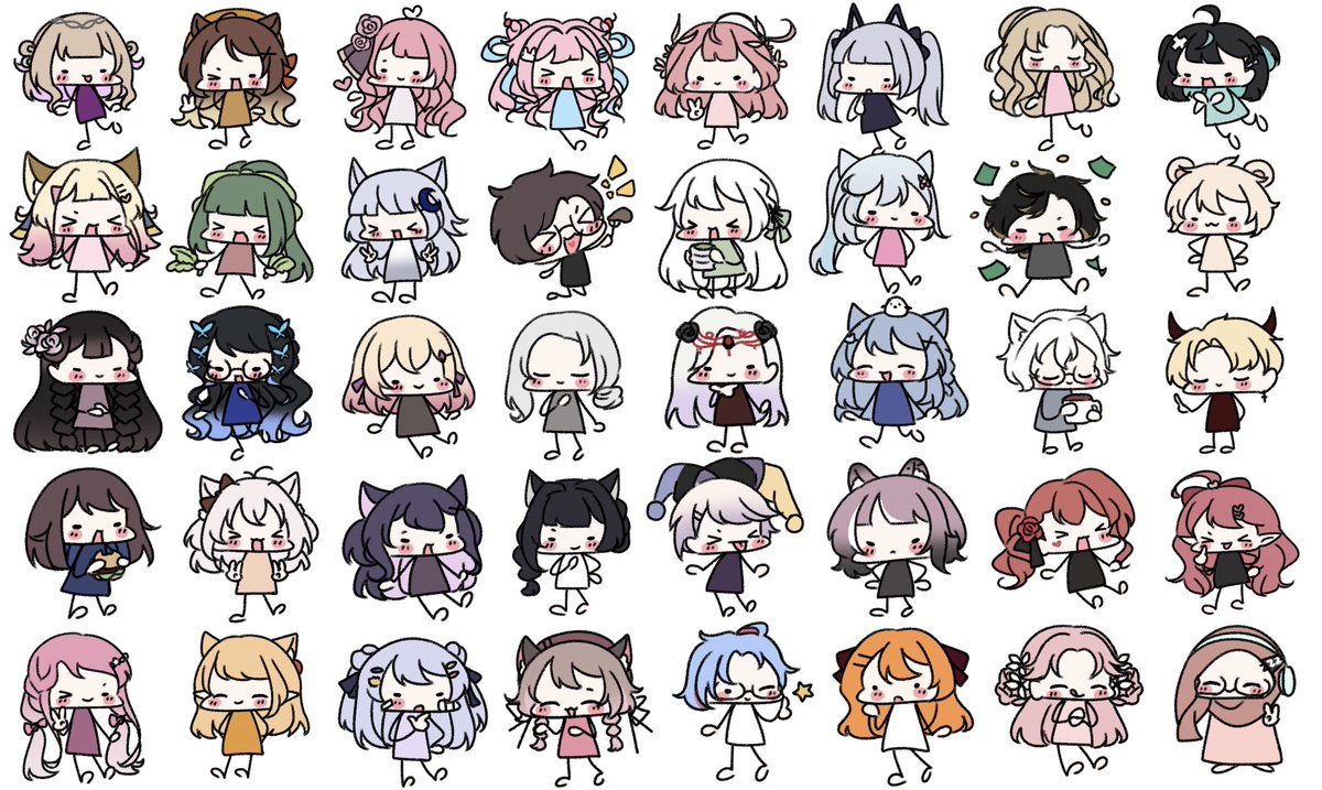 160 doodles 🎨
Can u spot yourself?🔎

Art by <a href="/aikawamomoka/">Momochan 🩷🎀</a>