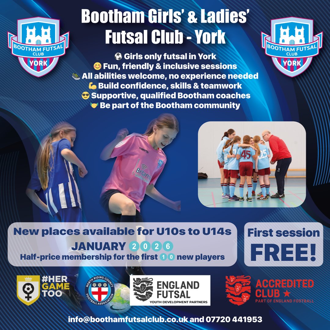 Bootham Girls' & Ladies' Futsal Club - York tweet media
