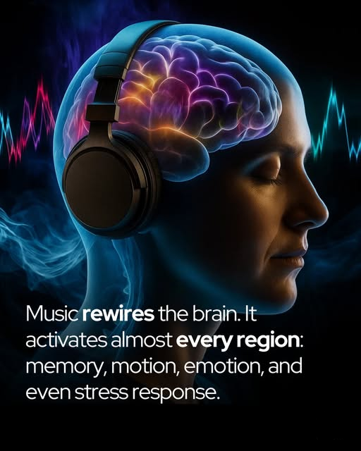 音楽を聴くことが脳にとって単なる娯楽ではなく「生存ツール」として機能しているという、驚愕の事実が判明しました。

脳の特定の部分だけでなく、ほぼ全域が活性化（燃え上がる）することが科学的に証明されています。

その詳細なメカニズムと進化的背景を3つの視点からまとめました。

1.