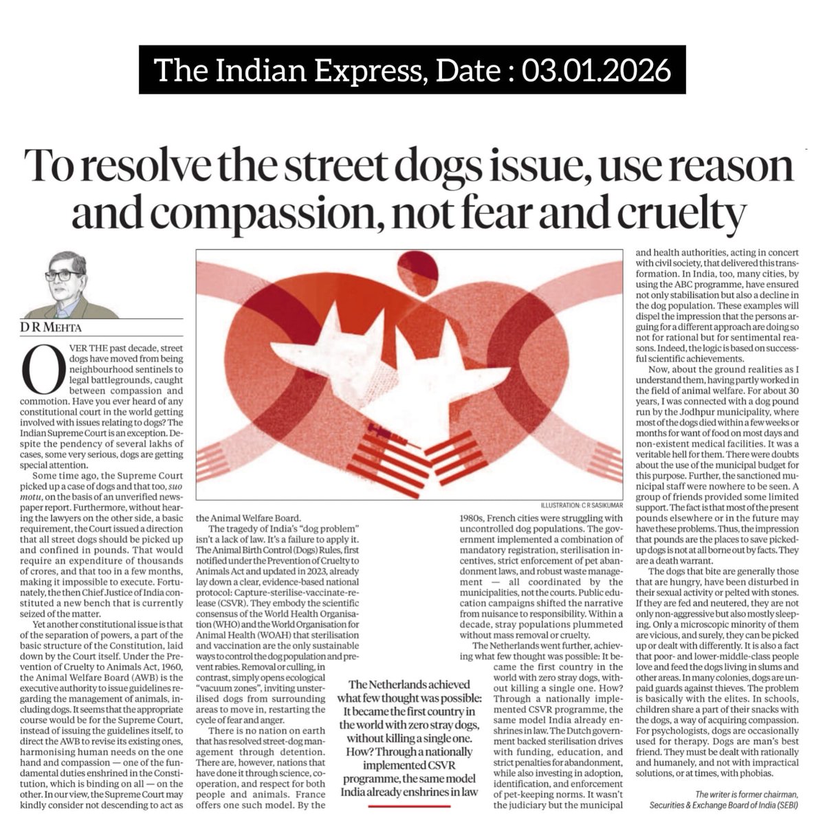 HoomanDecoder's tweet photo. FINALLY! THE MEDIA HAVE STARTED SPEAKING THE TRUTH! 

Thank you @theindianexpres and @freepress 

This is what we want!

Media that talks about facts instead of blaming voiceless for the system failures!

Media that speaks about the people who illegally relocate the dogs taking advantage of the order. 

Discussing humane and scientifically proved facts instead of fear mongering stories! 

@indSupremeCourt judges : Start looking into media that speaks facts and science, instead of gossiping stories !

#saveindiandogs @WHO @UN