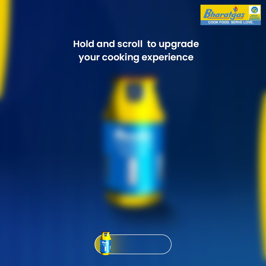 BPCLLPG's tweet photo. A better cooking experience is just a scroll away.
Hold, scroll, and meet the cylinder that’s lighter, smarter, and built for everyday convenience.

@BPCLimited @DirectorM_BPCL @cmdbpcl @PetroleumMin @BPCLMakLubes @BPCLRetail1 @subhankarRcgc 

#Bharatgas #LPG #BharatgasLite #KitchenUpgrade #HoldAndScroll #SmartCooking